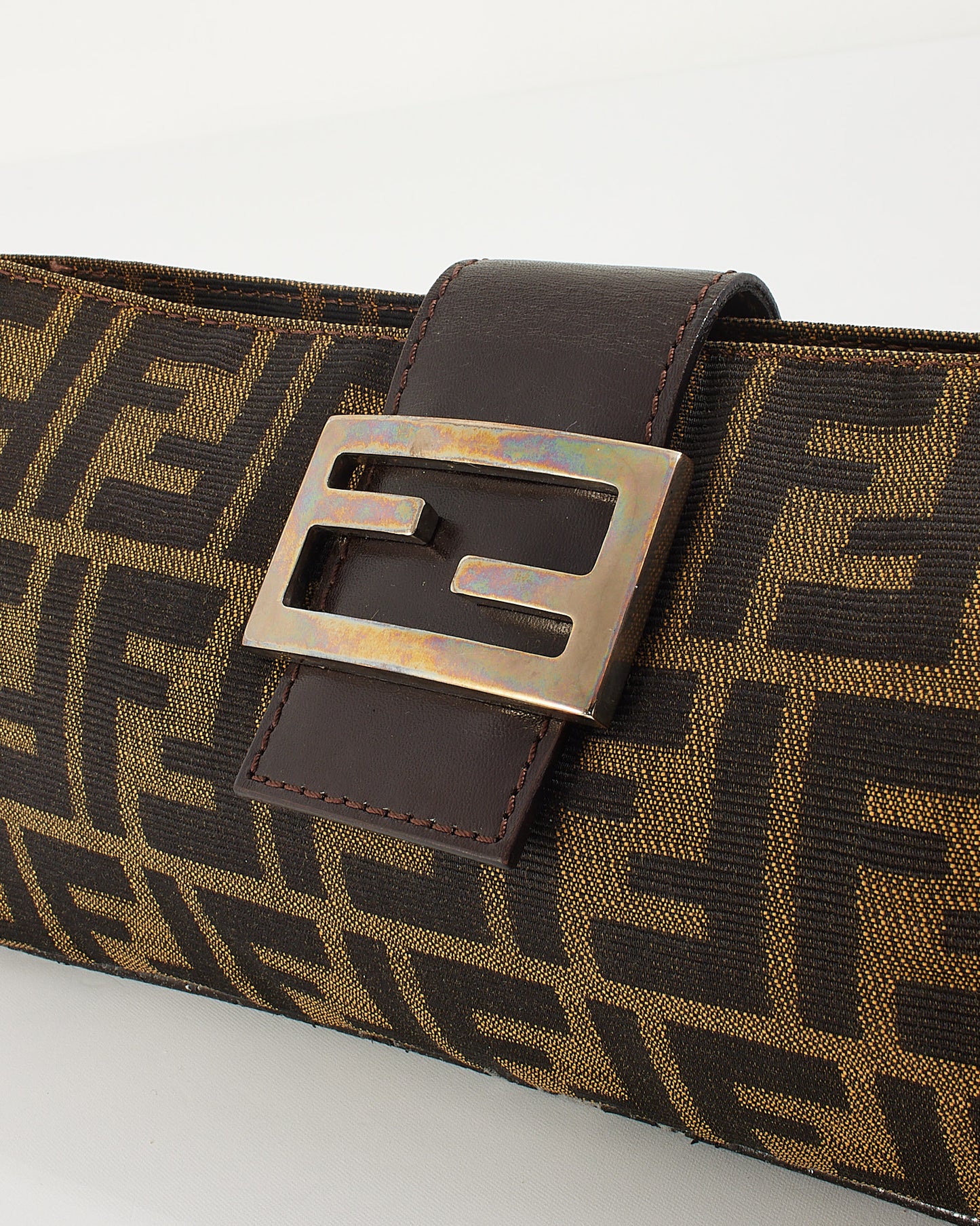 Fendi Tobacco Zucca Canvas Baguette Belt/Sling Bag