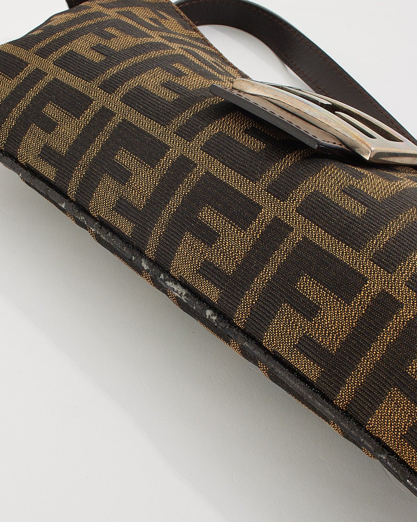 Fendi Tobacco Zucca Canvas Baguette Belt/Sling Bag