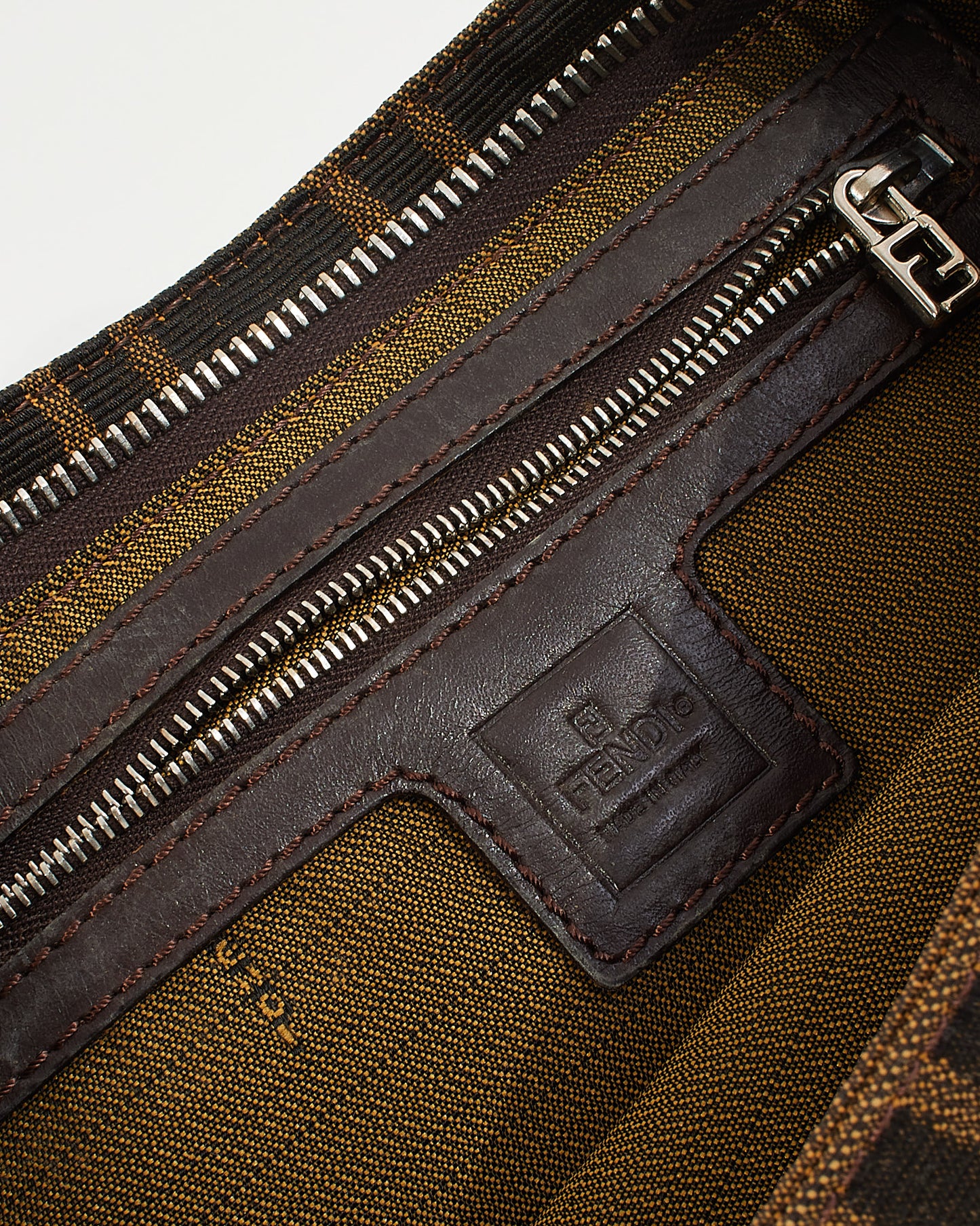Fendi Tobacco Zucca Canvas Baguette Belt/Sling Bag