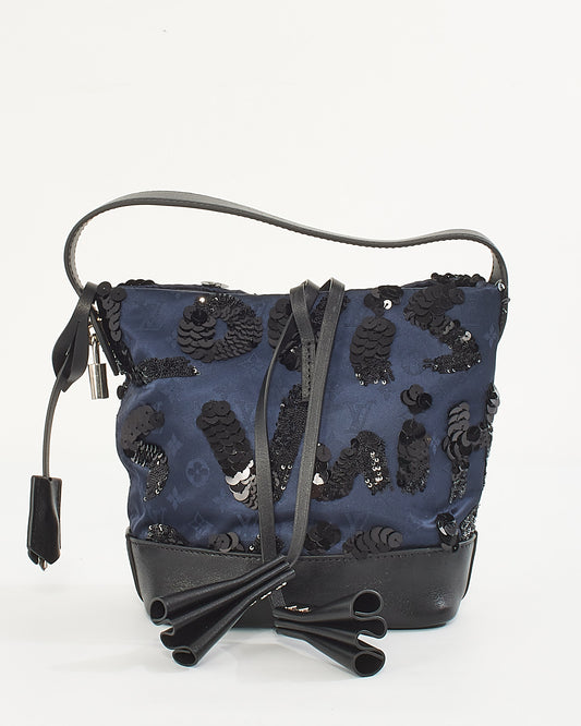 Louis Vuitton Navy/Black Monogram Satin Spotlight Shoulder Bag