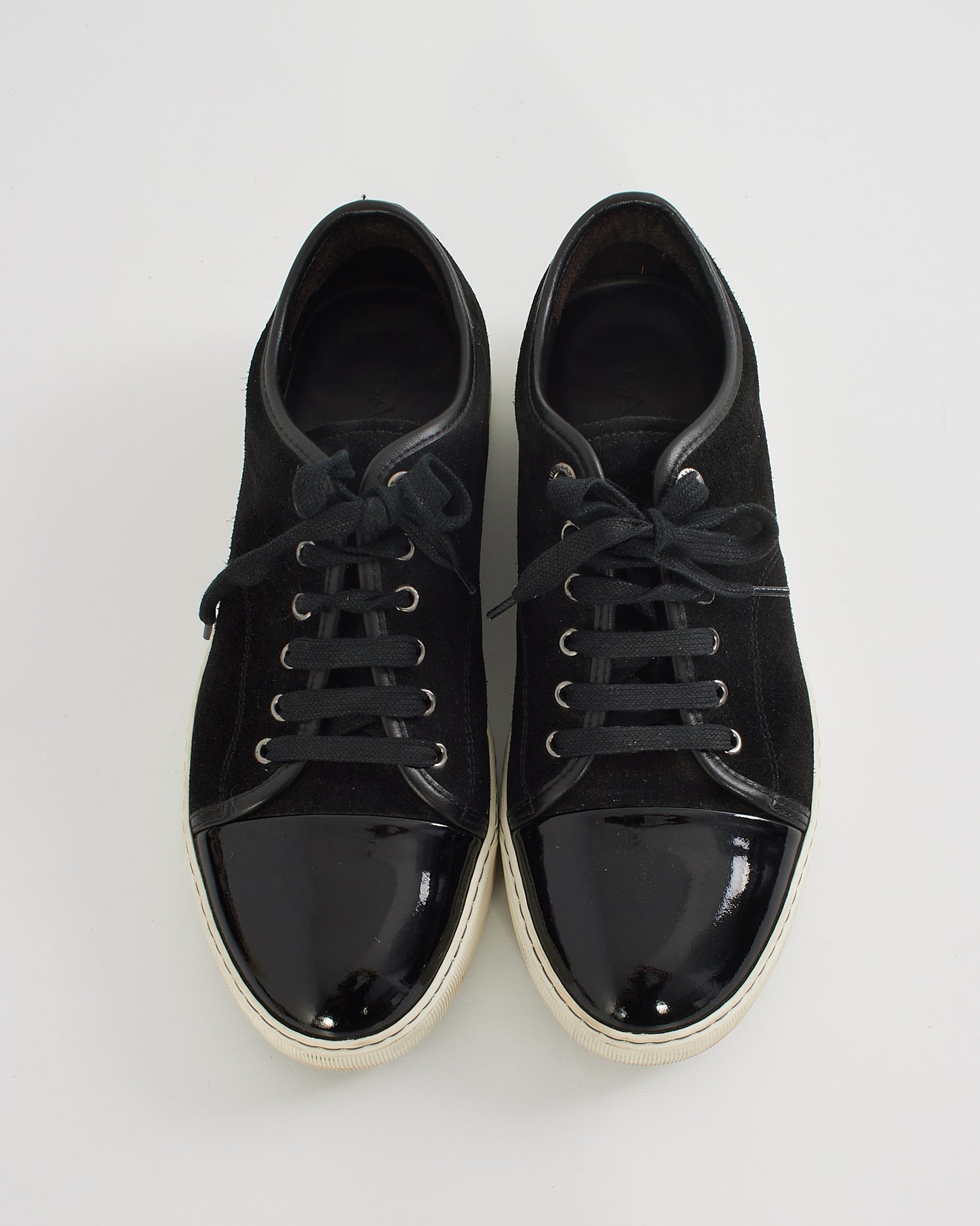 Lanvin Men's Black Suede DBB1 Low Top Sneakers - 8