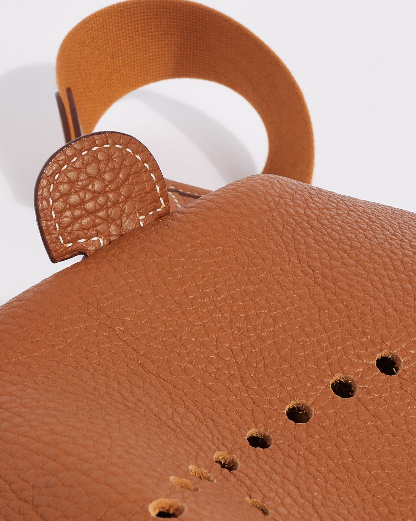 Hermès Tan (Gold) Clemence Leather Evelyne I GM Crossbody