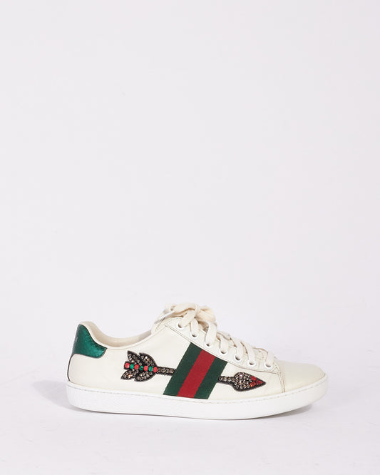Baskets Gucci Ace Web Arrow blanches - 36