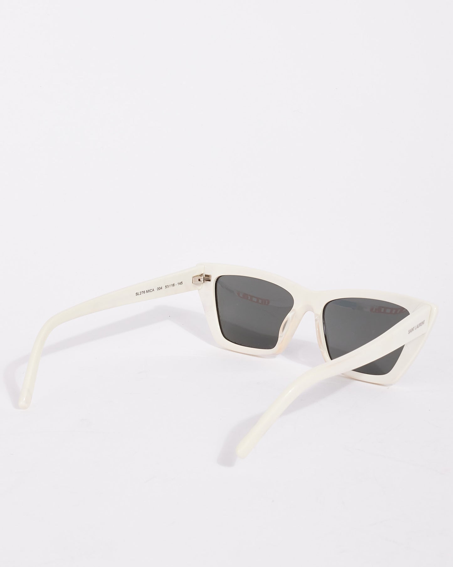 Saint Laurent White SL276 Mica Cat Eye Sunglasses
