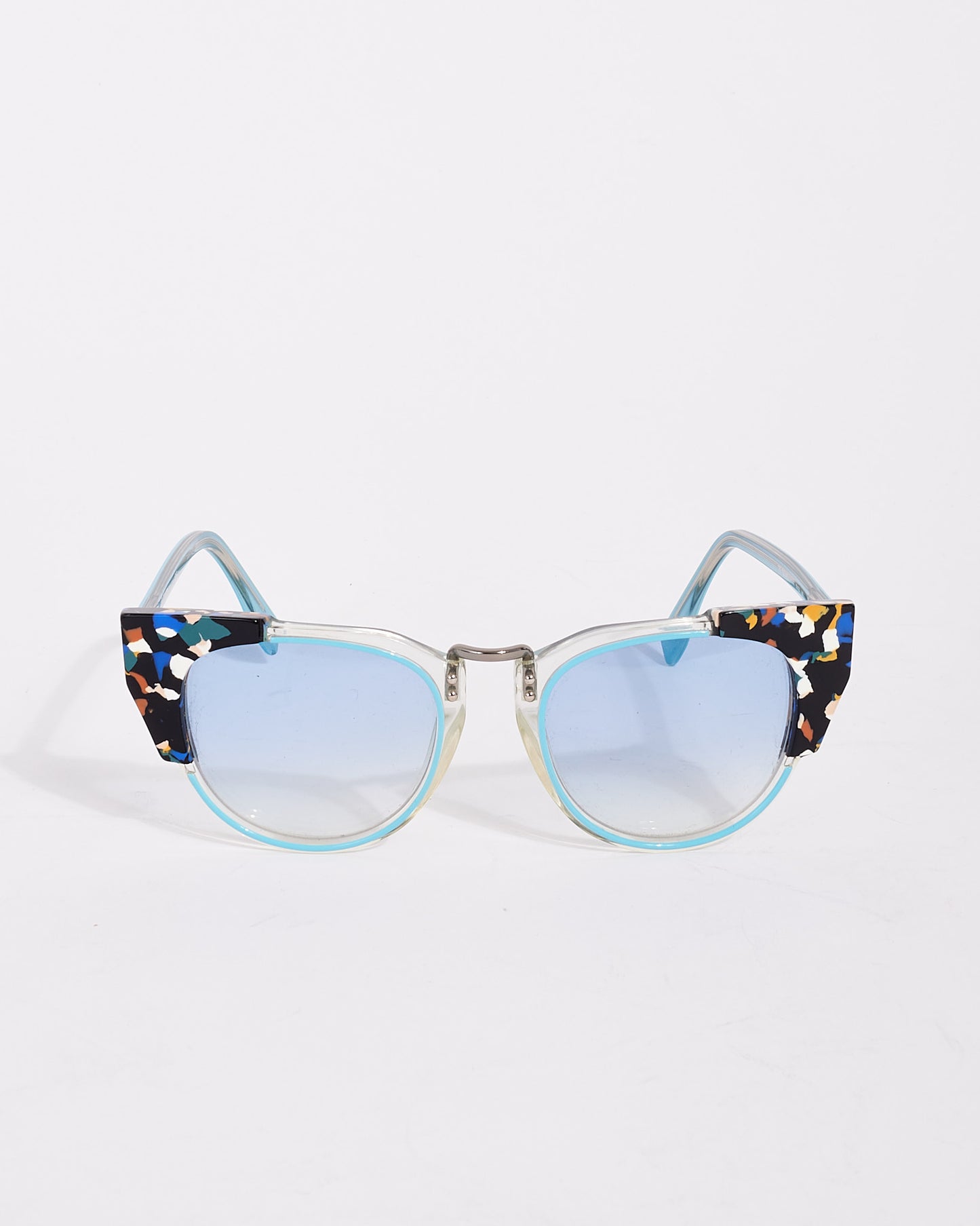 Fendi Blue FF0074/S Clear Galassia Cat Eye Sunglasses