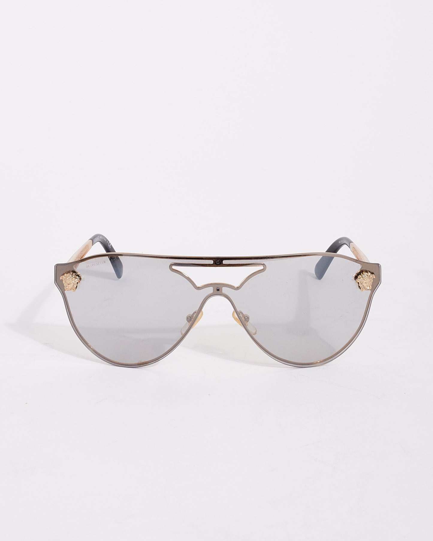 Versace Gold MOD 2161 Shield Medusa Head Sunglasses