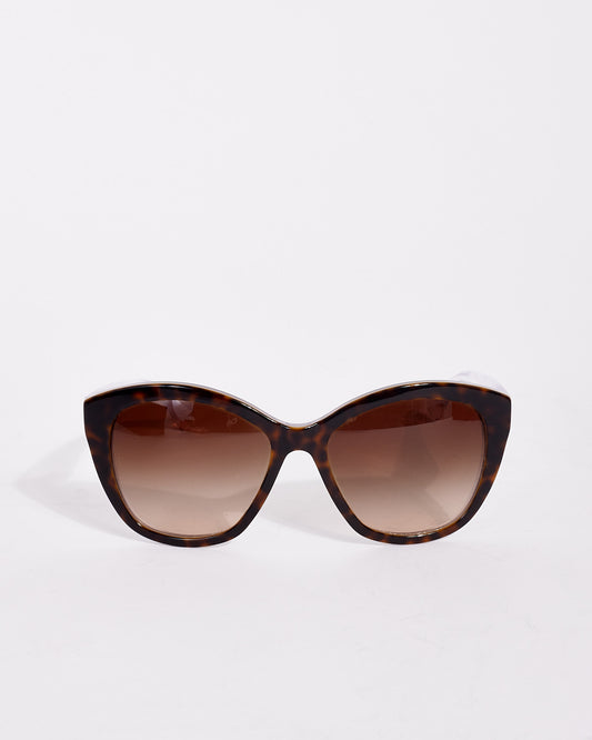 Dolce &amp; Gabbana Lunettes de soleil œil de chat marron écaille DG4220