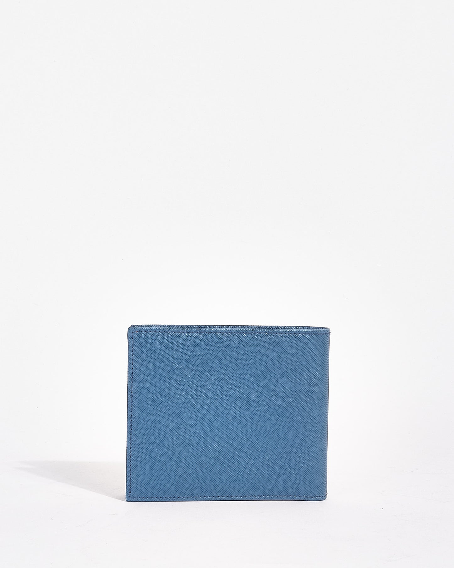 Prada Blue Saffiano Leather Bifold Wallet