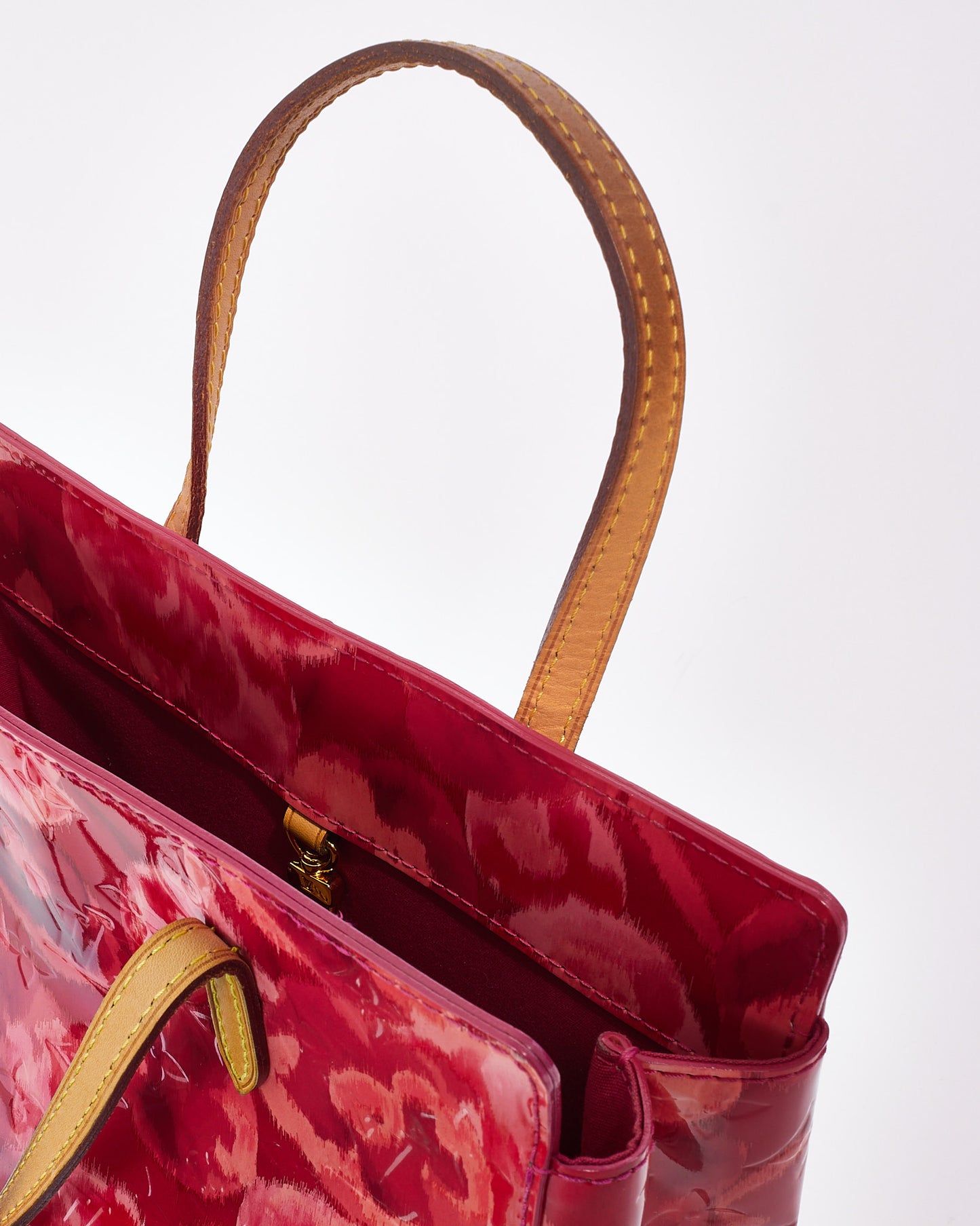 Louis Vuitton Pink Monogram Vernis Ikat Roses Catalina BB