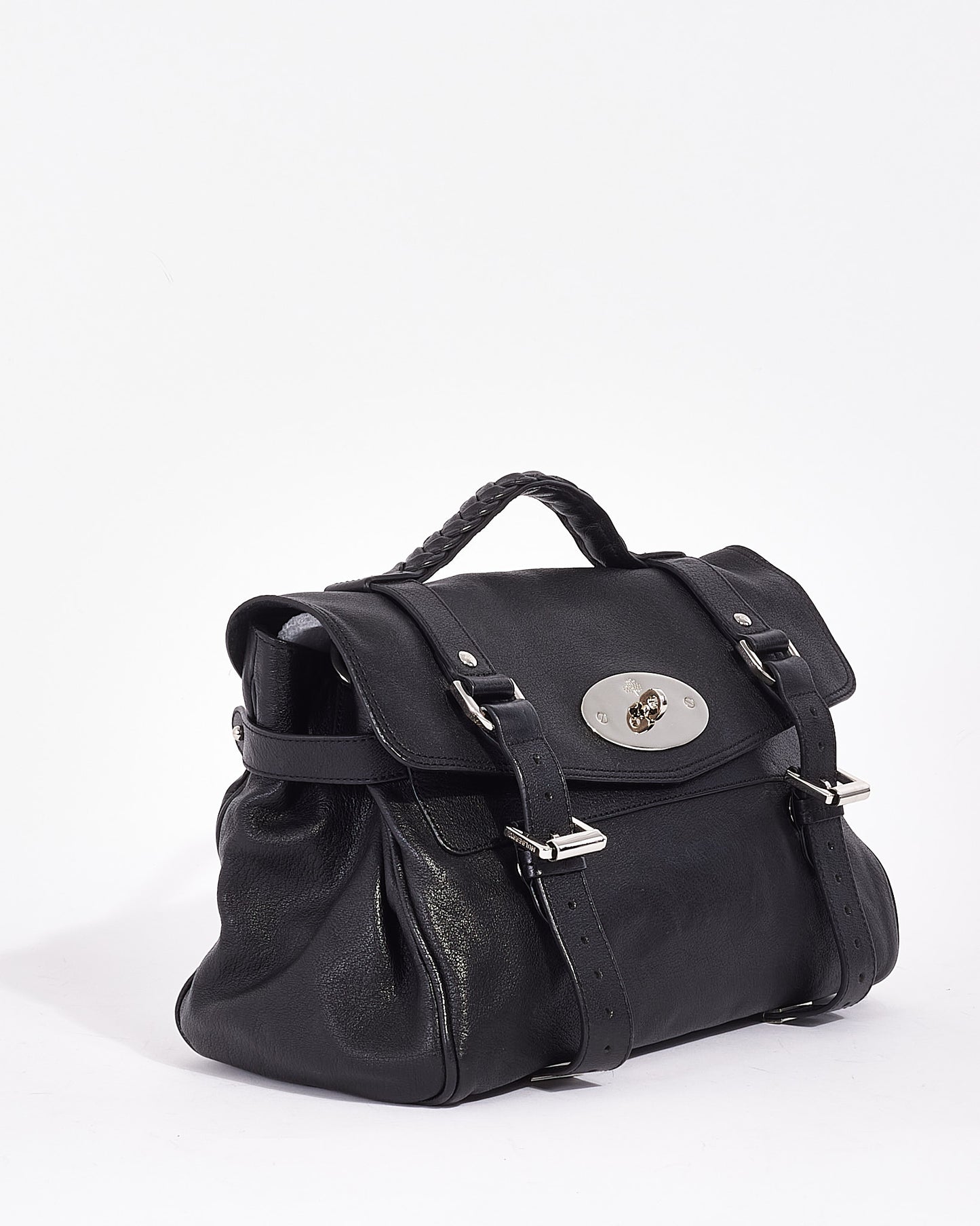 Mulberry Black Leather Alexa Satchel Bag