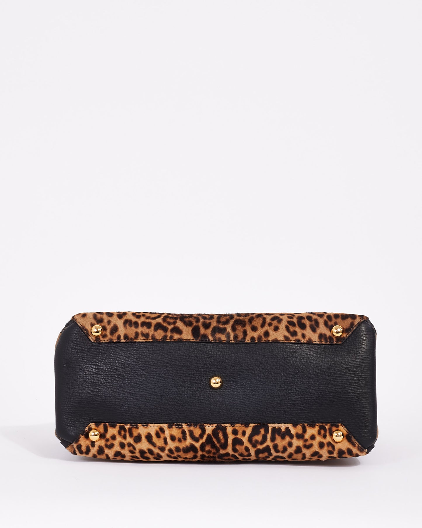 Burberry Leopard Calfhair Banner Tote Bag