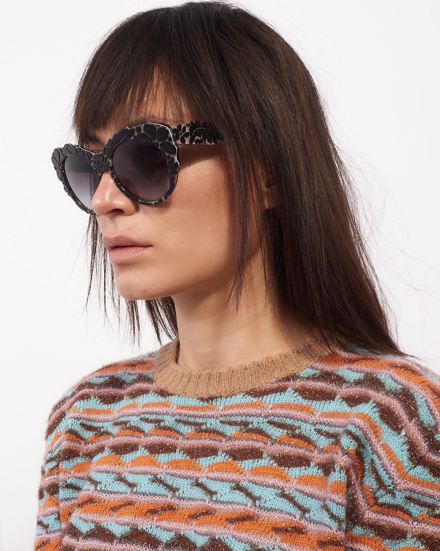 Dolce & Gabbana Acetate Floral Cat Eye DG4267 Sunglasses