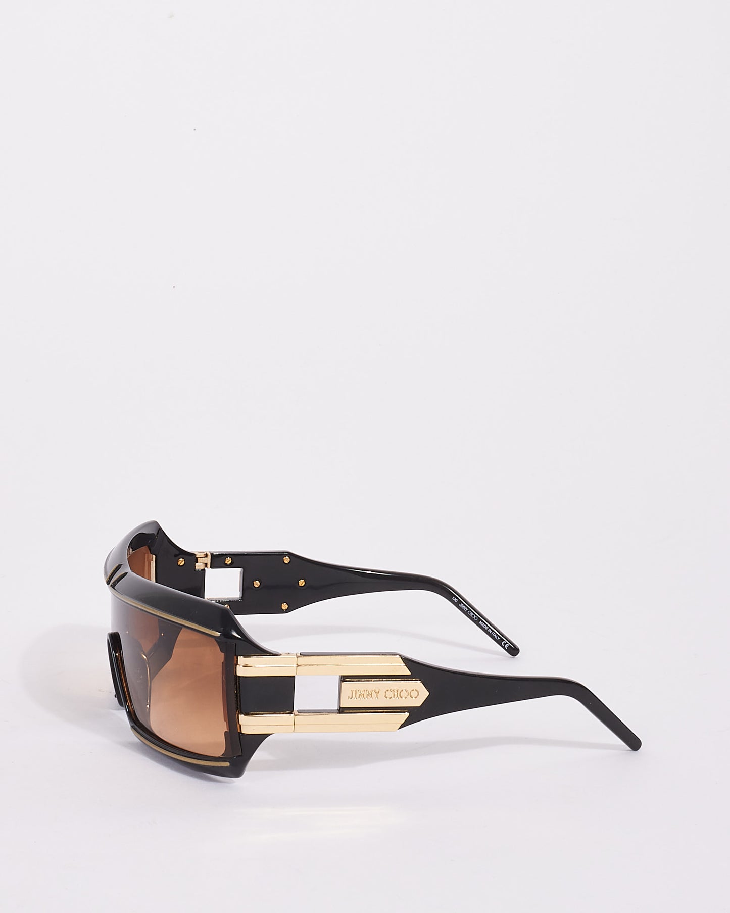 Jimmy Choo Vintage Black Acetate Rectangular Spark/S Sunglasses