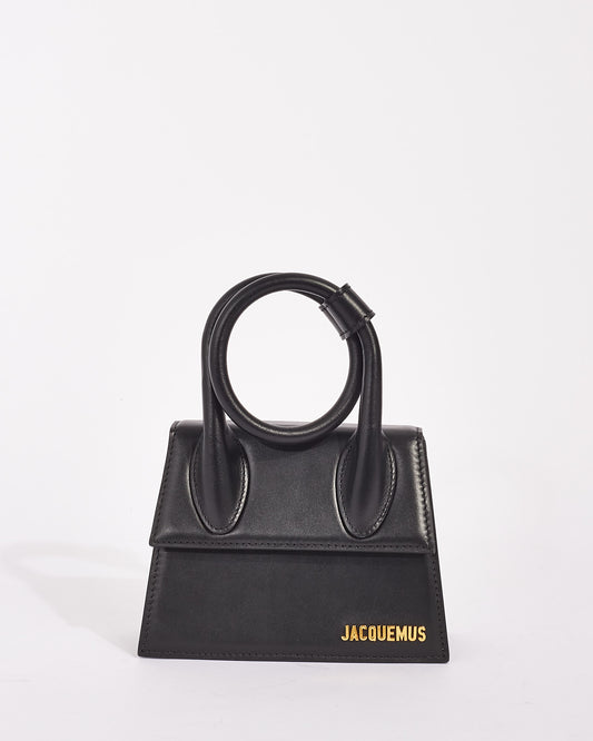 Jacquemus Black Leather 'Le Chiquito Nœud' Bag