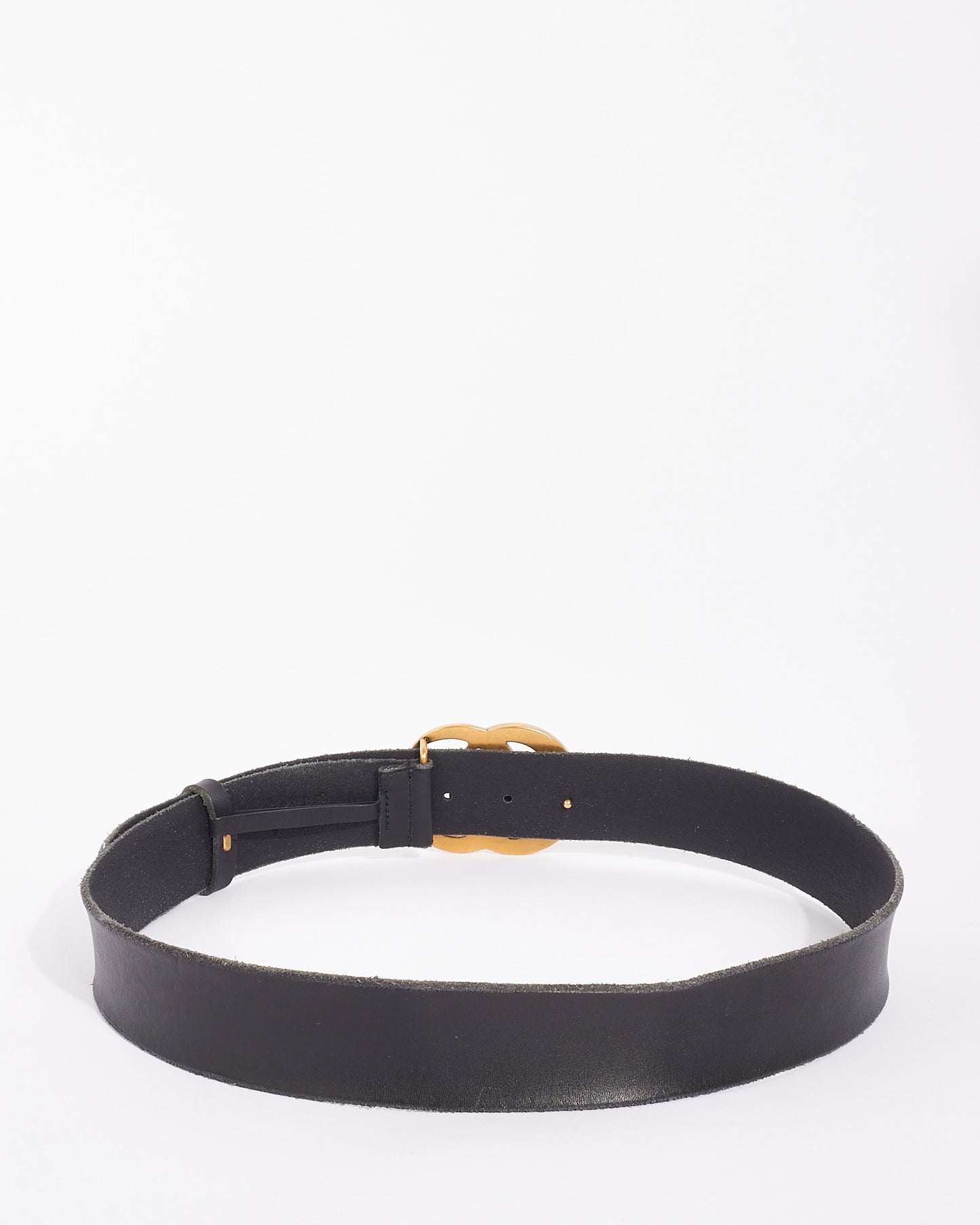 Ceinture GG Marmont en cuir noir Gucci - 90/36
