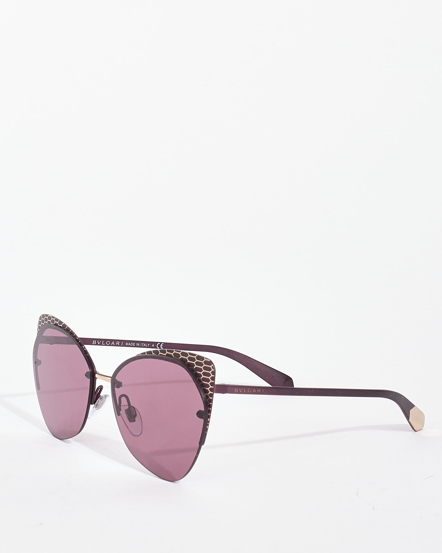 Bulgari Violet Metal Cat Eye 6096 Sunglasses