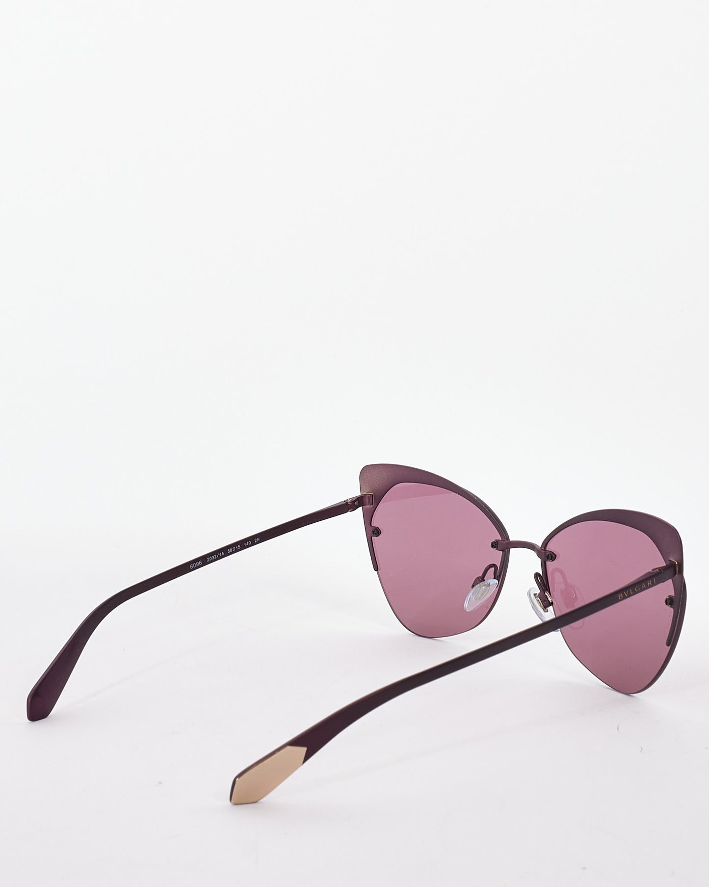 Bulgari Violet Metal Cat Eye 6096 Sunglasses