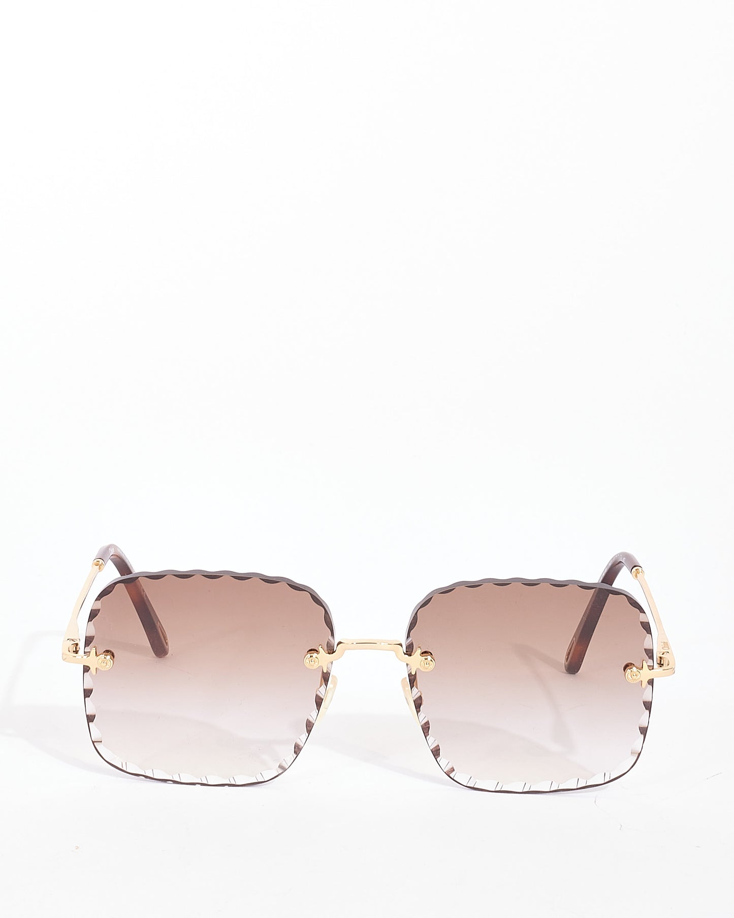 Chloé Gold Metal Rimless CE161S Rosie Sunglasses