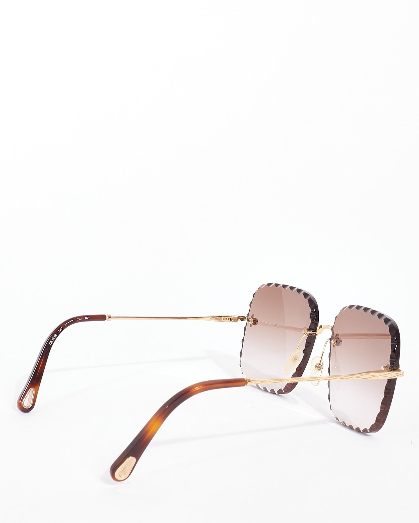 Chloé Gold Metal Rimless CE161S Rosie Sunglasses