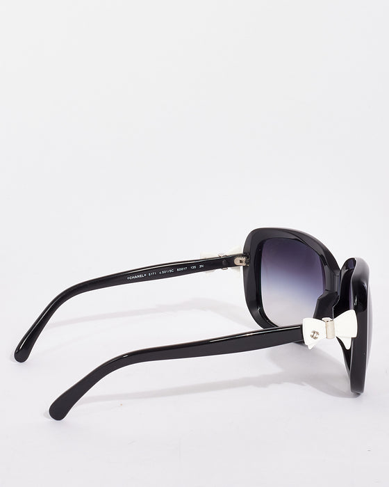 Chanel Black Acetate with White Bow 5171 Sunglasses