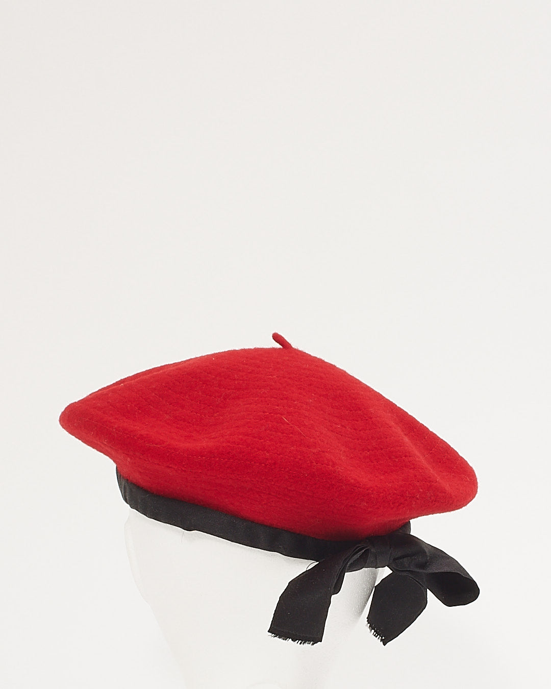Chanel Red Wool Beret - M
