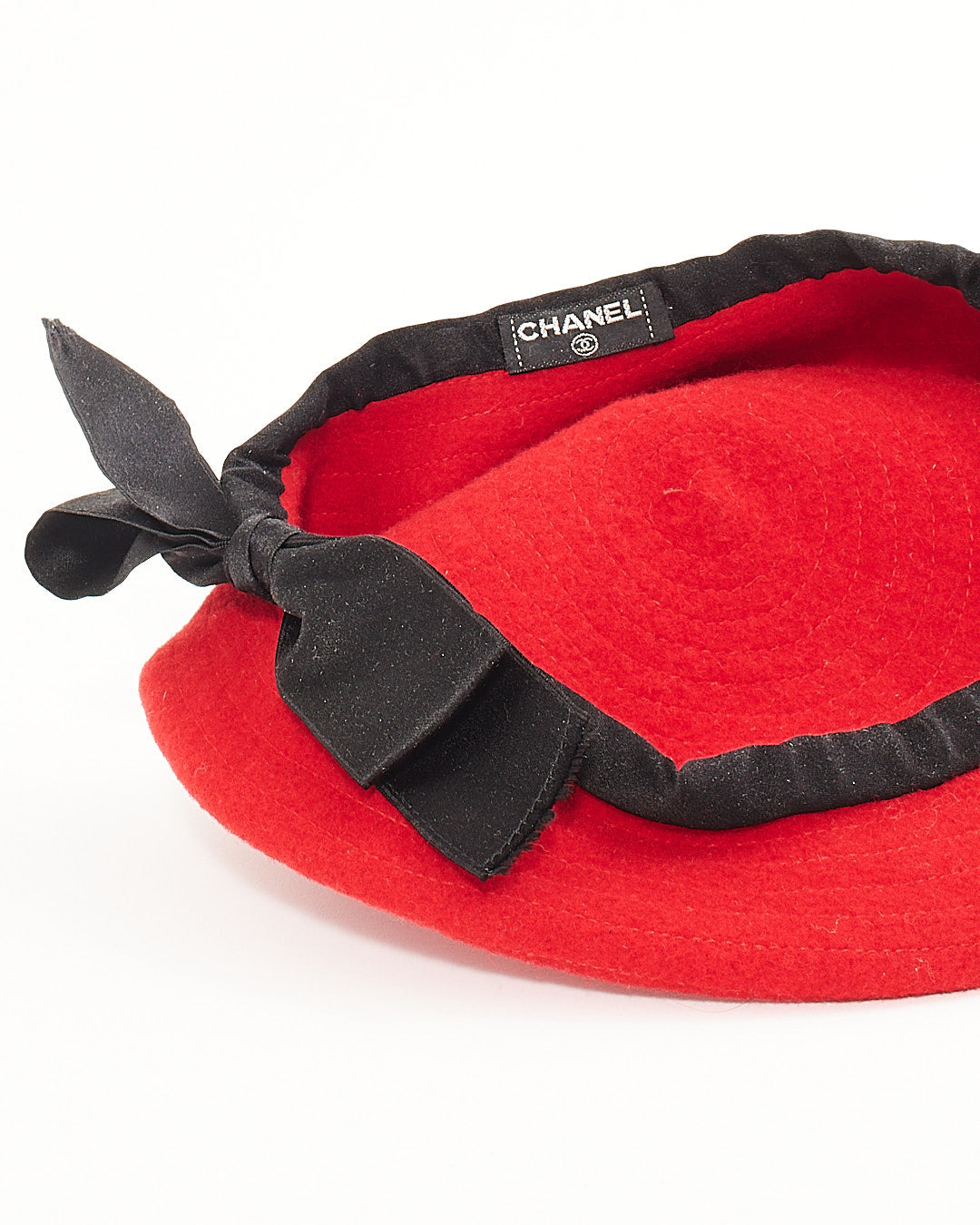 Chanel Red Wool Beret - M