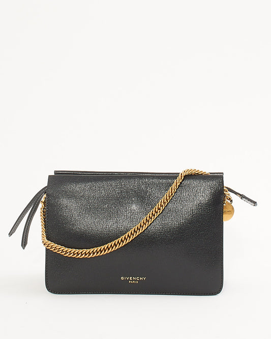 Givenchy Black Leather Chain Shoulder Pouch
