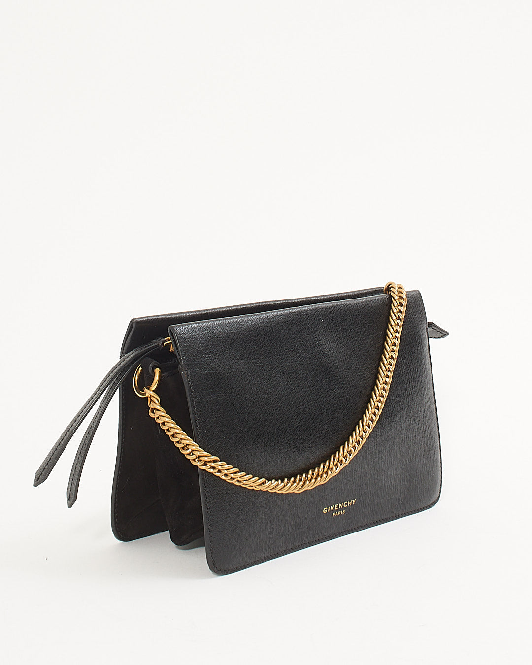 Pochette bandoulière chaîne en cuir noir Givenchy