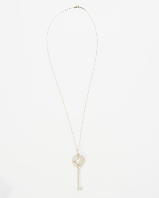 Tiffany & Co. Sterling Silver Atlas Key Pendant Necklace