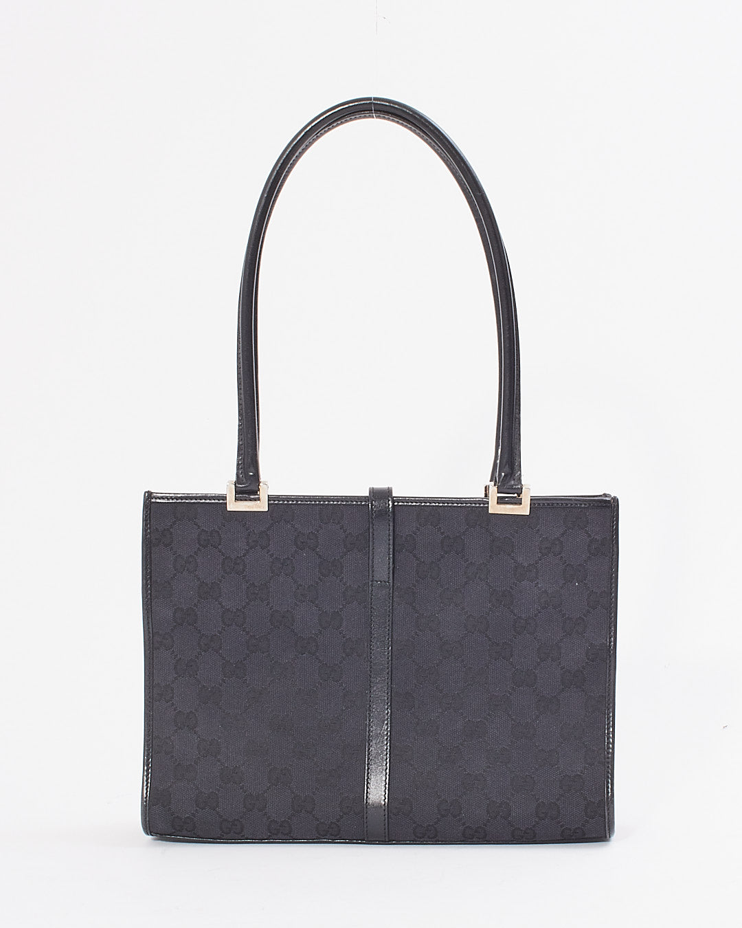 Gucci Black GG Canvas Top Handle Vintage Jackie Bag