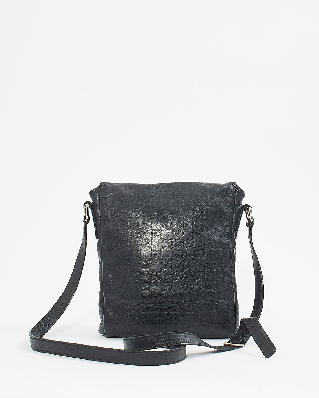 Gucci Black GG Leather Crossbody Bag
