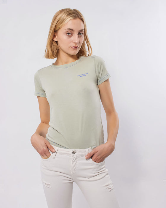Acne Sage Green Logo T Shirt   XXS – RETYCHE