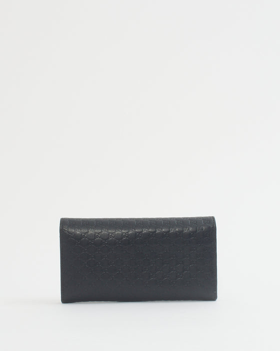 Gucci Black GG Print Leather Flap Continental Wallet – RETYCHE