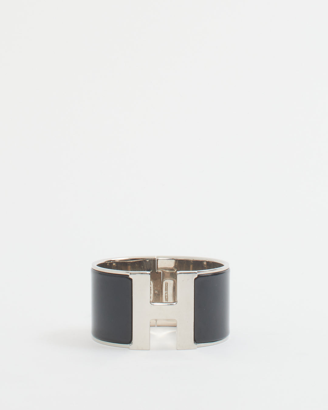 Hermes Black Palladium Extra Wide Clic Clac H Bracelet
