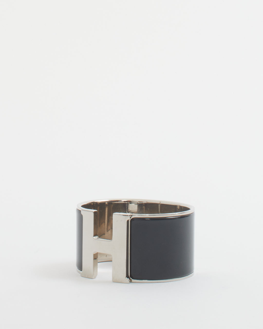 Hermes Black Palladium Extra Wide Clic Clac H Bracelet