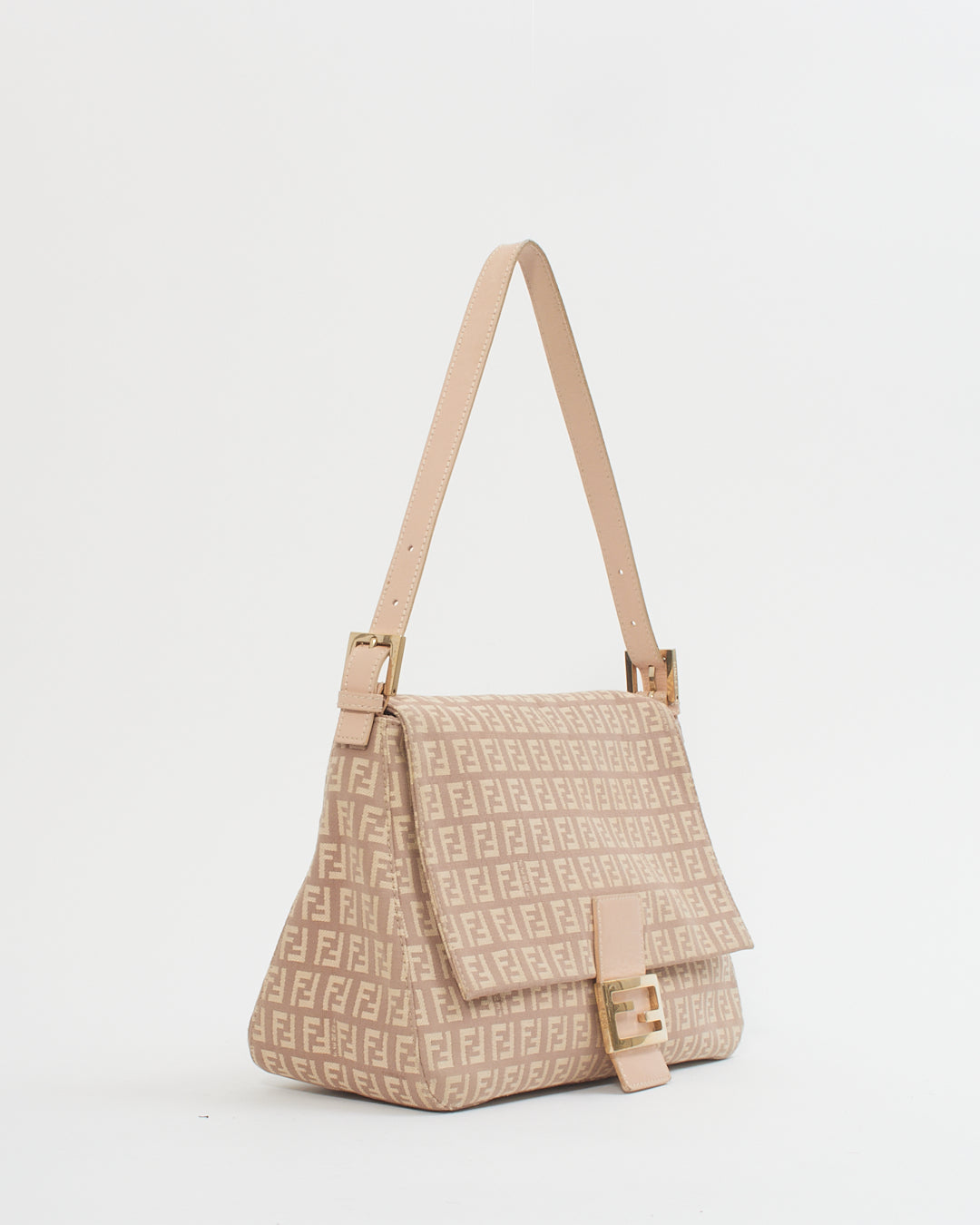 Fendi Sac baguette Mama Forever en toile imprimée courgettes violet/crème