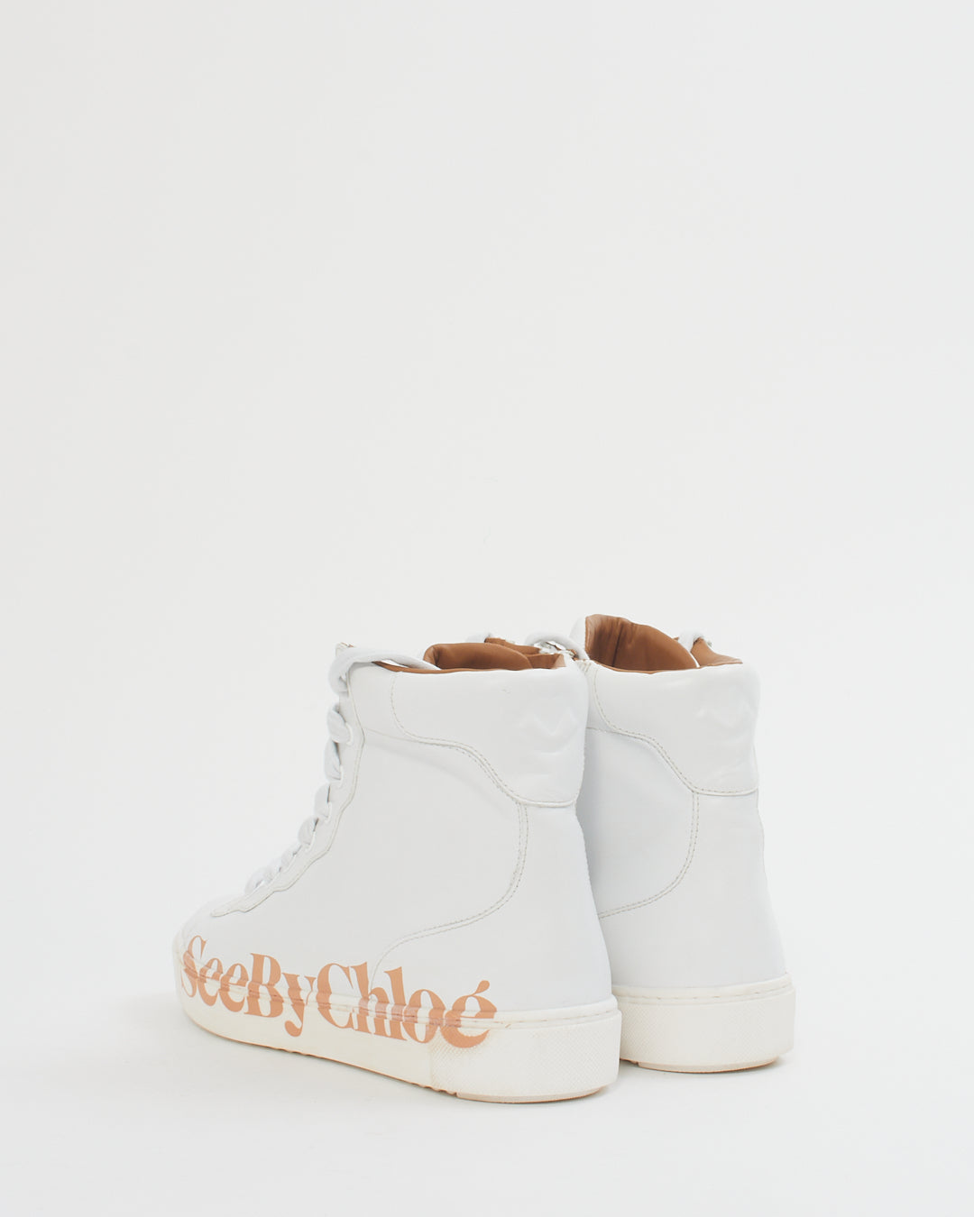 Chloe SeeByChloe White Logo High Top Sneakers - 38