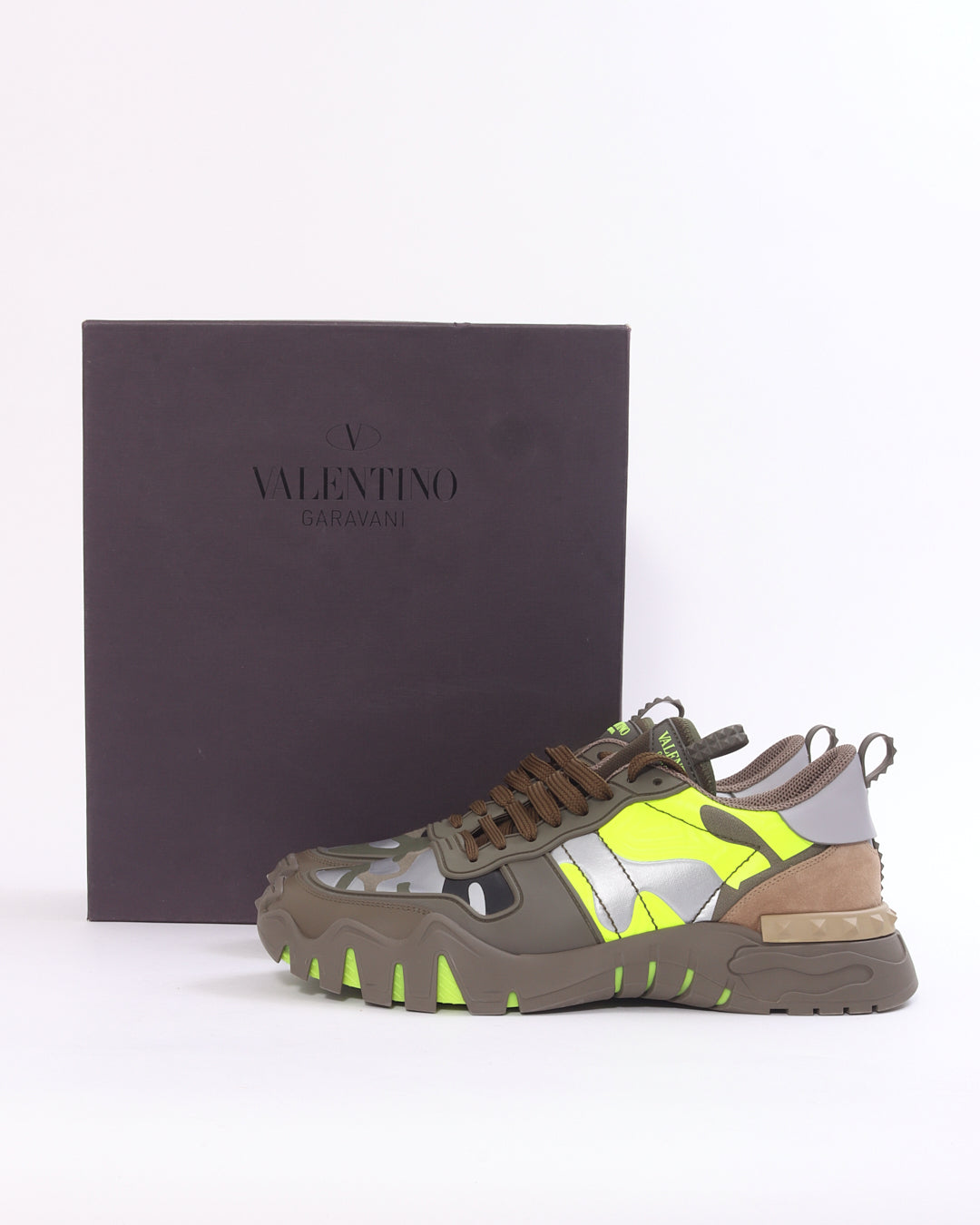 Valentino Camo Army Green Men's Sneakers 46