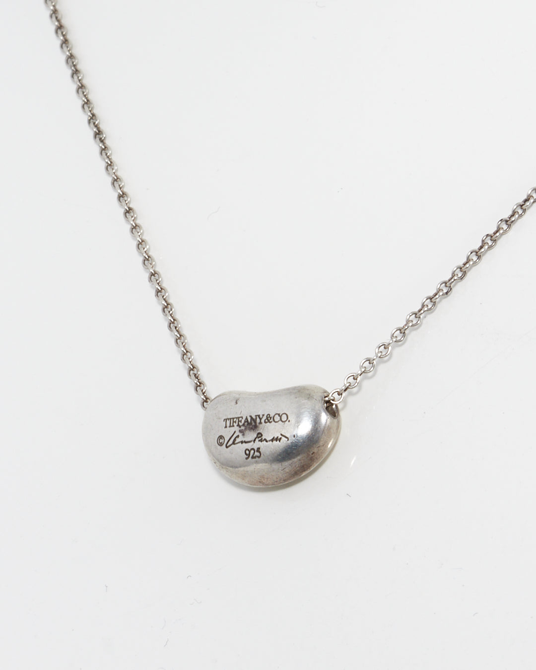 Tiffany & Co Sterling Silver Small Bean Necklace