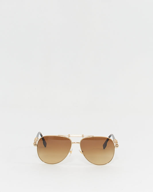 Versace Gold/Black Polis Aviator 2236 Sunglasses