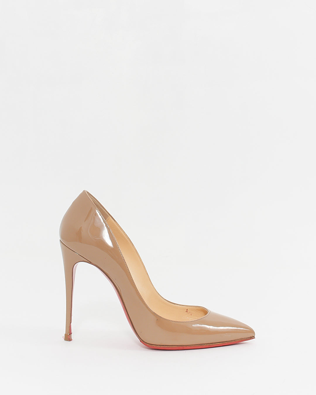 Christian Louboutin Dark Beige Patent Leather So Kate 120mm Pumps - 38
