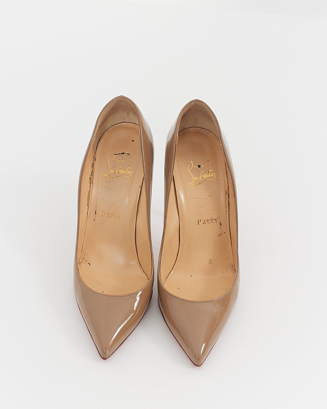 Christian Louboutin Dark Beige Patent Leather So Kate 120mm Pumps - 38
