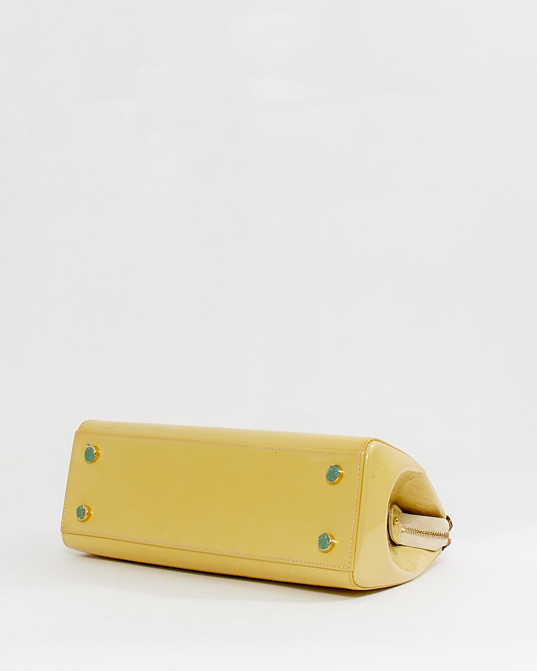 Louis Vuitton Light Yellow Patent Leather Brea GM Bag