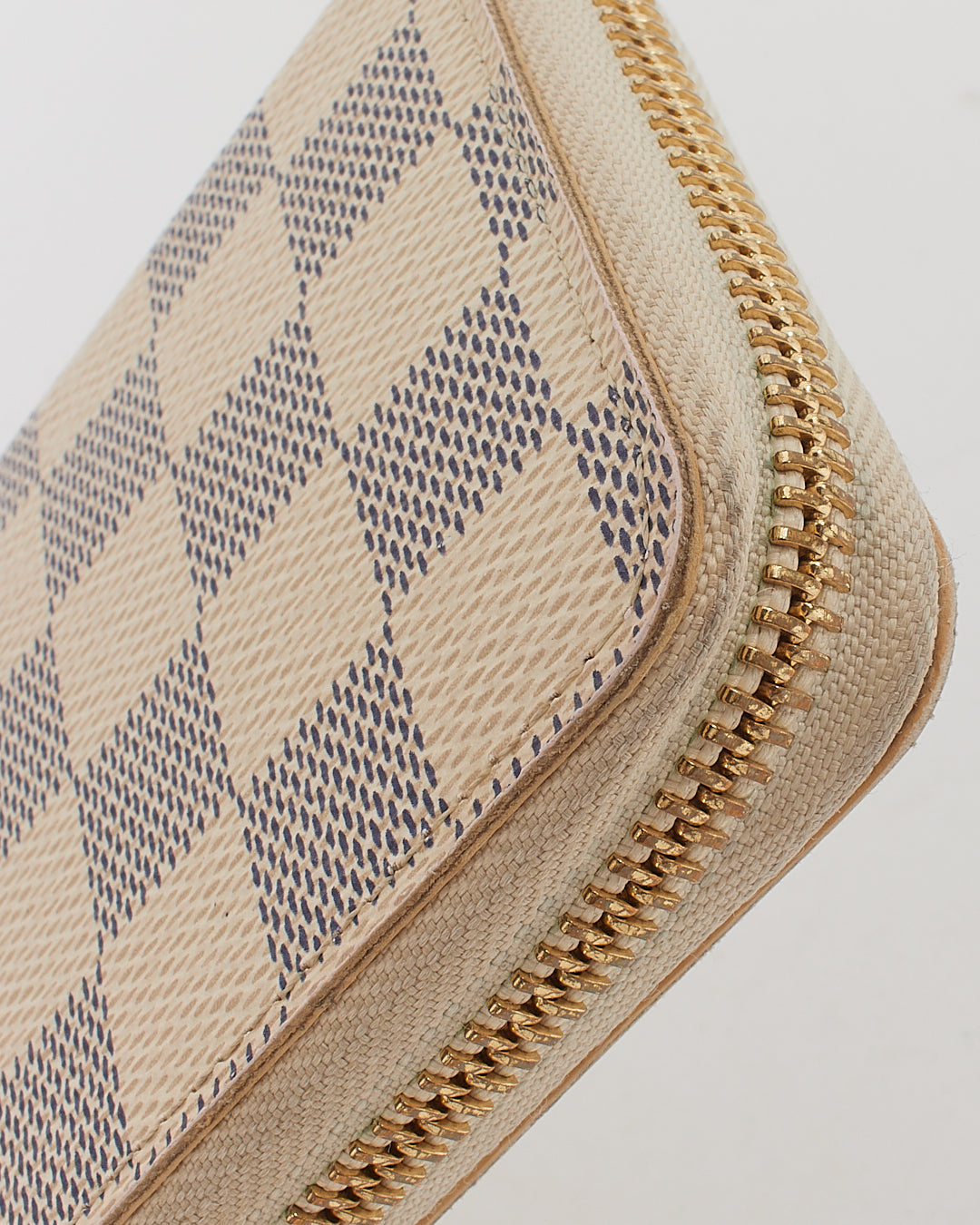 Louis Vuitton Damier Azur Coated Canvas Clemence Zippy Wallet