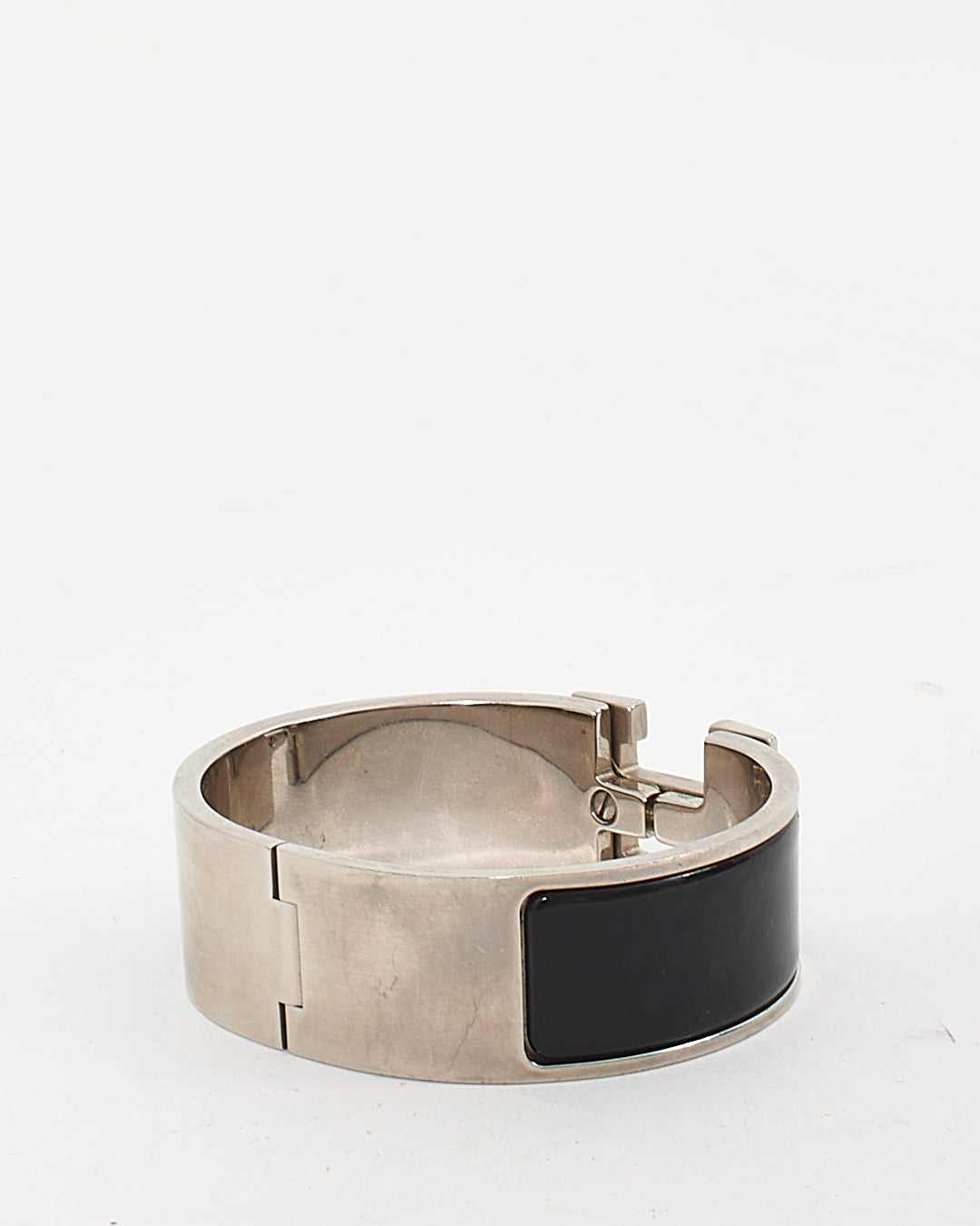 Bracelet Hermès H Clic Clac Noir et Argent - GM