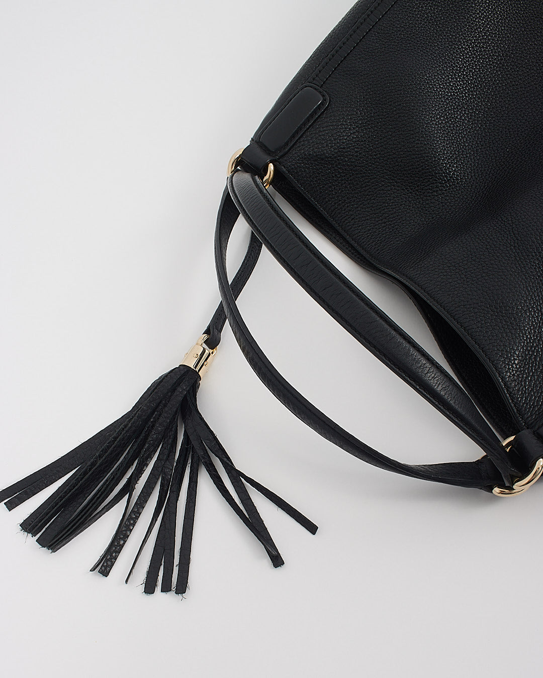 Gucci Black Pebbled Leather Large Soho Tote Handbag