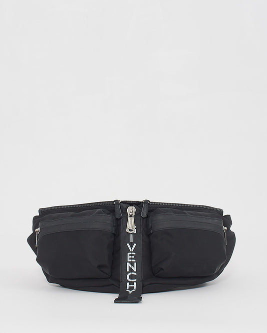 Givenchy Black Nylon and Leather Logo Bum Bag