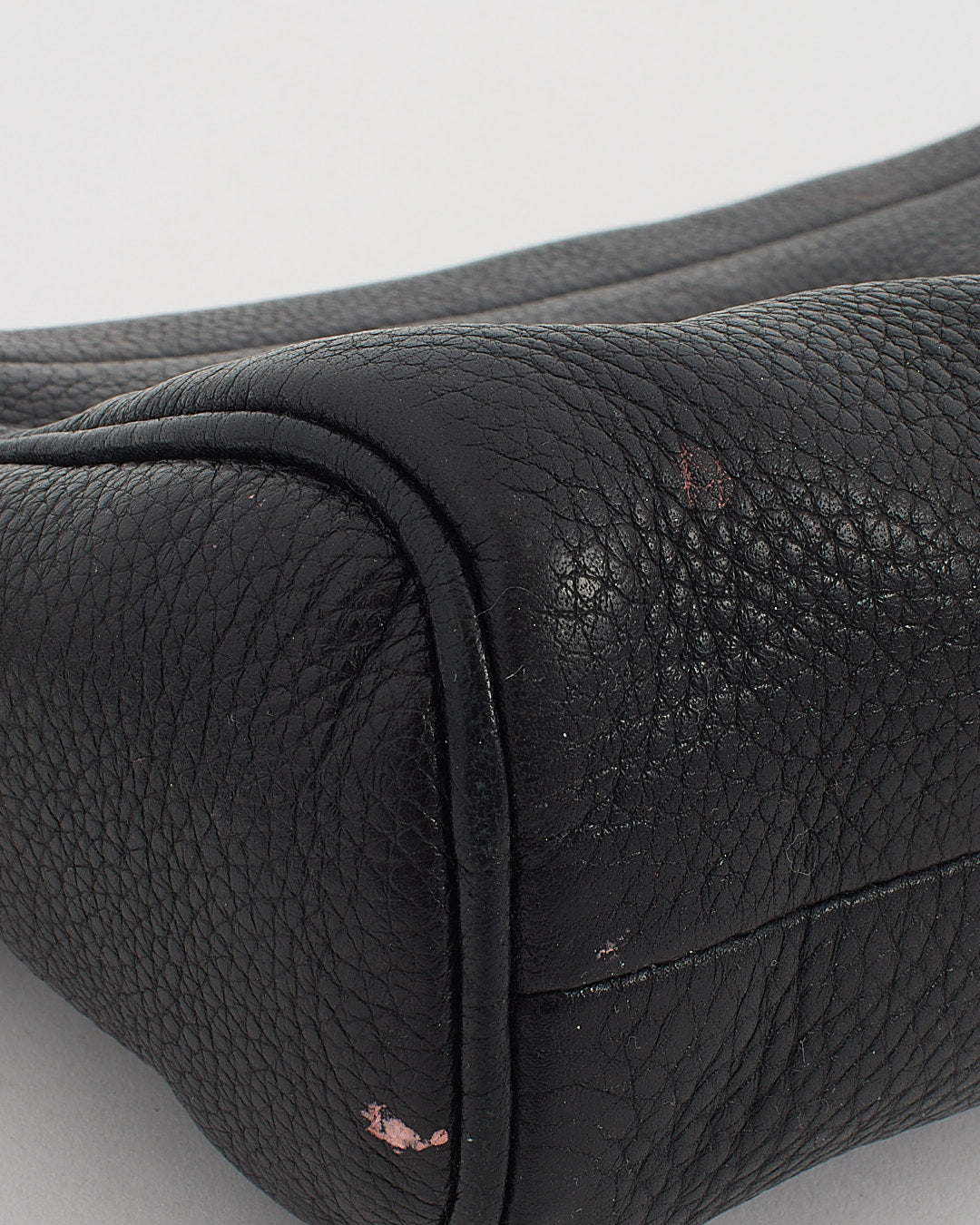 Gucci Black Pebbled Leather Soho Cosmetic Pouch