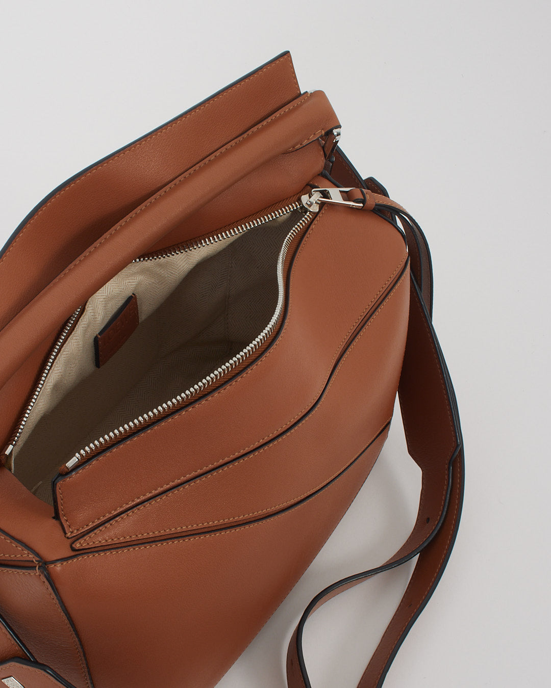 Loewe Tan/Brown Leather Medium Puzzle Bag