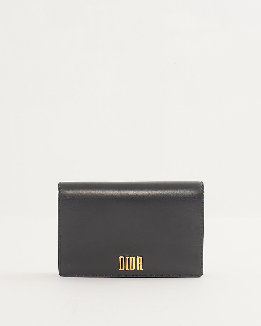 Dior Black Leather DiorAddict Wallet on Chain Bag
